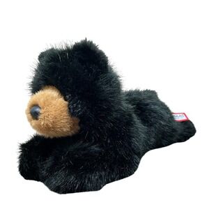 Vintage Douglas Black Bear Plush Cuddle Toy Woodland Nursery Cabincore Stuffed